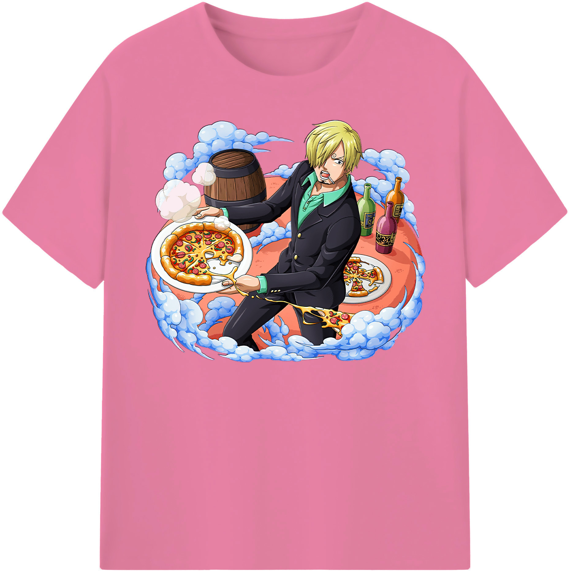 ワンピース サンジ ONE PIECE Sanji 綿100％半袖Tシャツ（フロントプリント）
